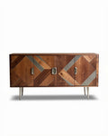 Buffet en bois avec impression en relief pour salle à manger - 150 x 40 x 70cm