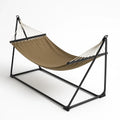 Hamac en acier et polyester 300x100x120 cm brun(Brun)