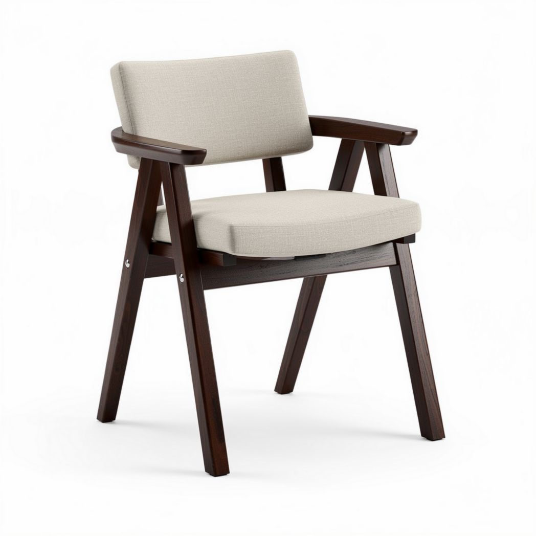 Chaise en rotin avec coussin pour salon ou terrasse - 60 x 60 x 80cm
