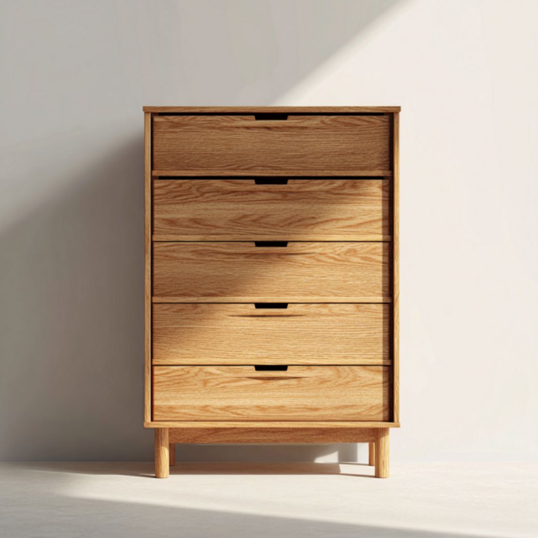 Commode de rangement pour chambre en bois et métal - 50 x 40 x 80cm