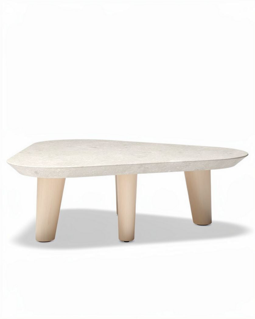 Table basse en pierre pour salon - 90 x 60 x 30cm