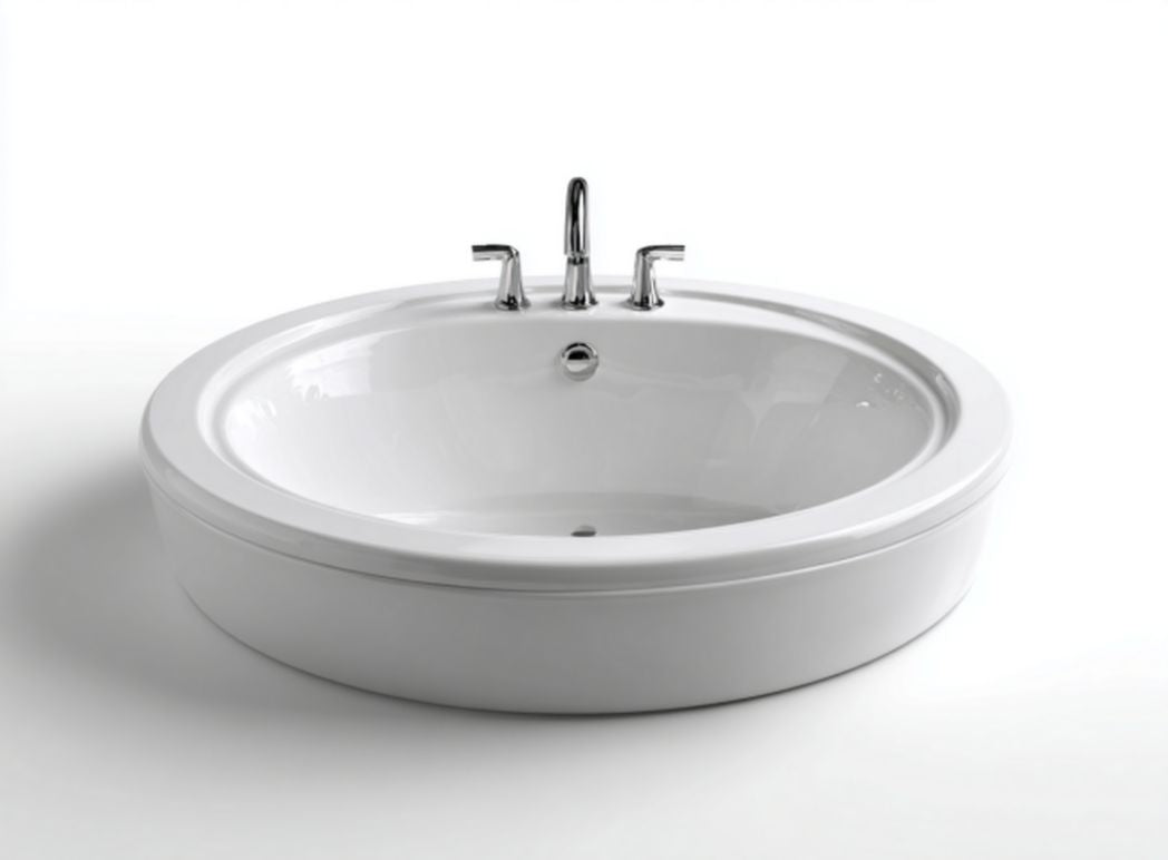 Lavabo à poser pour salle de bains en résine - 80 x 40 x 12cm