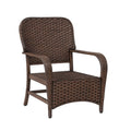 Fauteuil en résine tressée brun pour extérieur(Brun)