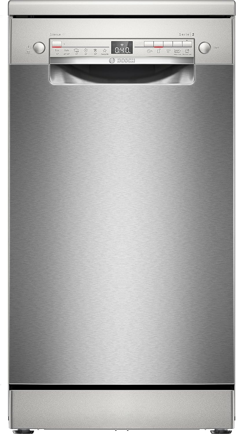 Bosch SPS2HKI58E, Série 2, Lave-vaisselle pose-libre, 45 cm, 10 couverts, Home connect, Inox(Inox)