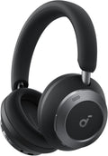 Soundcore Space One Pro d'Anker, Casque Bluetooth sans Fil avec Réduction de Bruit Adaptatif et 6 micros, Design Super Pliable, Autonomie 60h, Chargement Ultra-Rapide, H-Res Wireless Audio avec LDAC(Noir Jais)