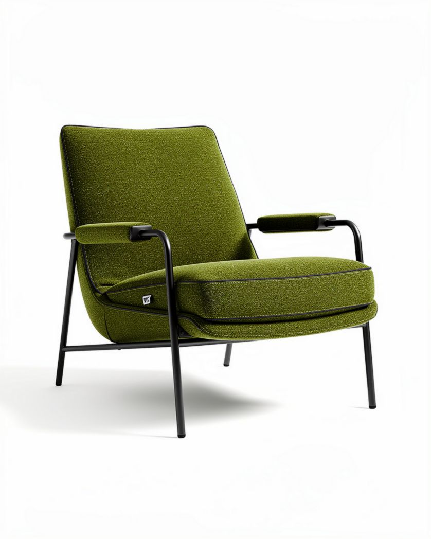 Chaise de salon en tissu synthétique pour un usage intérieur - 70 x 70 x 90cm