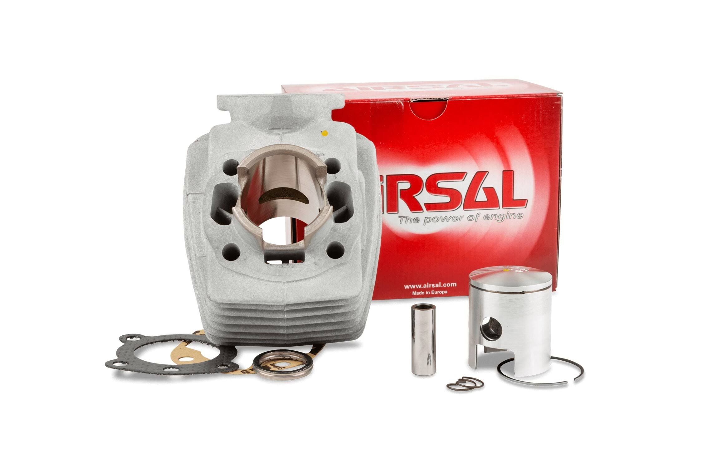 Kit cylindre-piston Airsal Peugeot 103(Argent/Rouge)