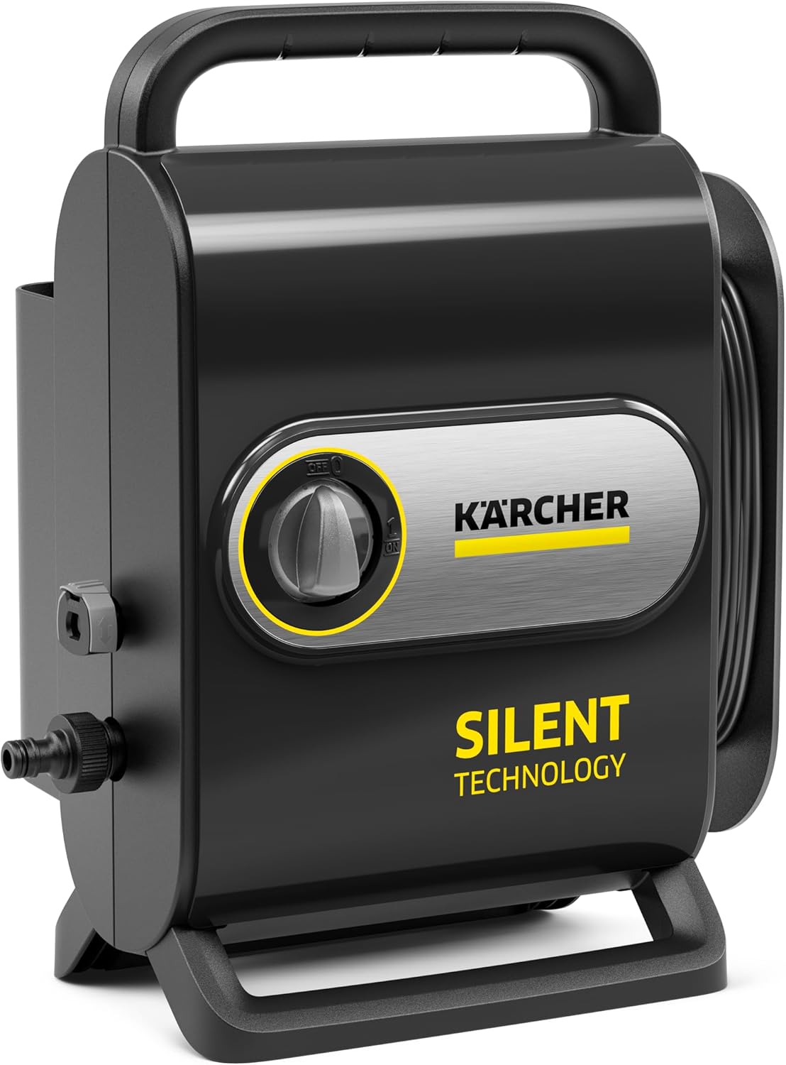 Kärcher Nettoyeur haute pression K Silent Anniversary Edition, pression max. 130 bar, débit max. 420 l/h, extrêmement silencieux, avec eco!Booster pour un nettoyage efficace, noir(Noir/Argent/Jaune)