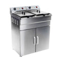 Friteuse haute acier inox 2 bac 16 litres cuve amovible avec minuterie  professionnelle  3614031(SELLER_2132_96978)