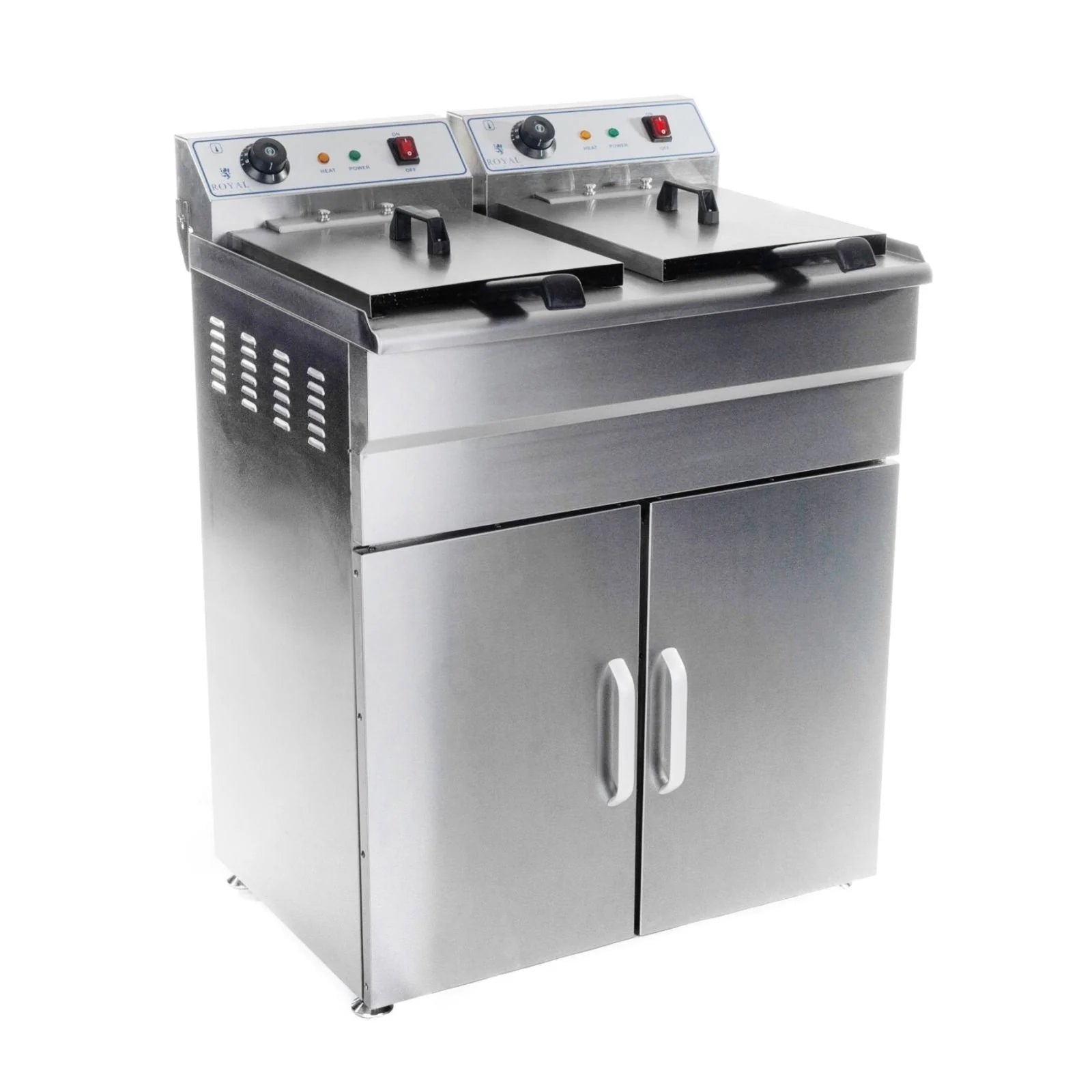 Friteuse haute acier inox 2 bac 16 litres cuve amovible avec minuterie  professionnelle  3614031(SELLER_2132_96978)