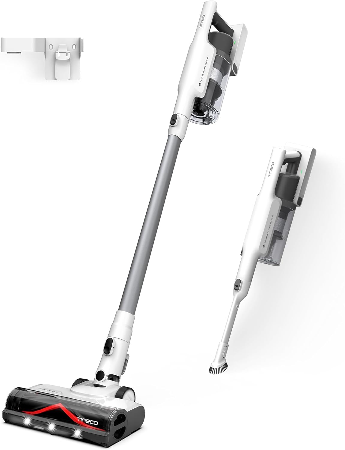 Tineco A30S Aspirateur Balai sans Fil, 160W d’Aspiration, 60 Min d’Autonomie, Grand Réservoir de 1L, Brosse ZeroTangle, Technologie PureCyclone, Eclairage LED(Noir/Blanc)