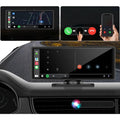 10/11.26 pouces 4K DVR sans fil CarPlay et Android Auto Dash Cam Bluetooth Audio GPS Navigation(Noir)