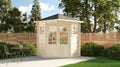 alpholz Abri de jardin pentagonal Rose(Beige/Noir)