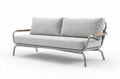 Canape d'extérieur en métal et tissu - Utilisé pour les espaces extérieurs - 200 x 90 x 75cm