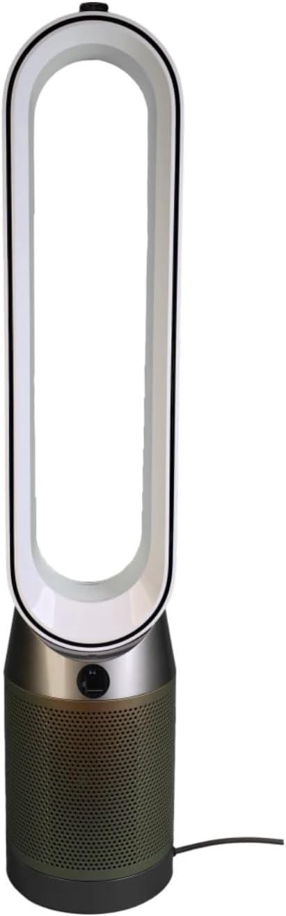 Dyson TP09 Purifier Cool Formaldéhyde 2 en 1 Blanc/doré Ventilateur  purificateur d'air silencieux Convient pour chambre à coucher, chambre à coucher, poussière avec lingettes d'entretien JUNG(Blanc/Doré)