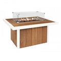 Easyfires River Vuurtafel Rechthoek - Wit(Propaangas/10.5 kW/u (brander 76 x 26 cm)/RAL 9016 (verkeerswit))