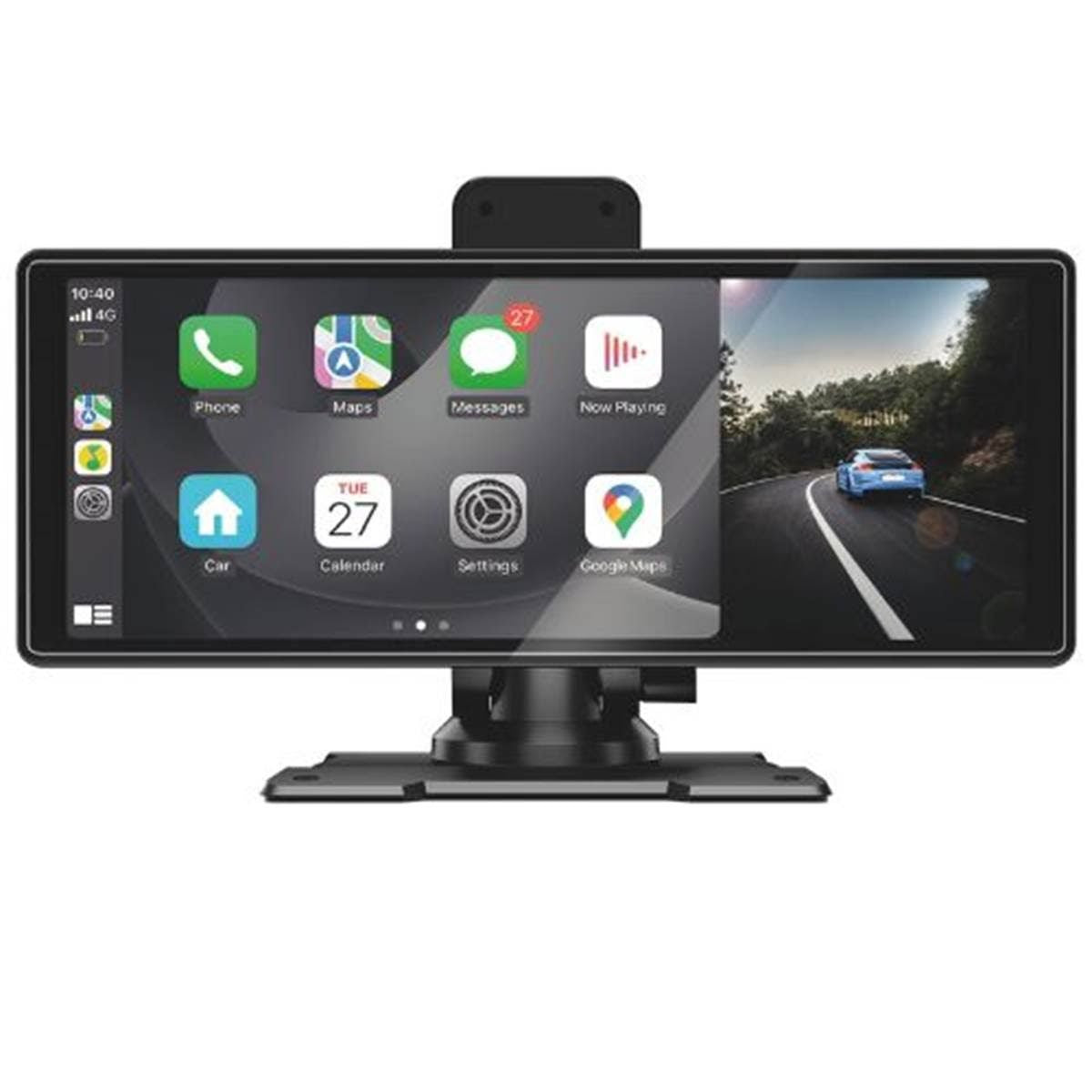 Ecran 9'' Panoramique Carplay  Android Auto + Dashcam Intégrée Gokana(Noir)