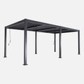 sweeek Pergola bioclimatique anthracite. aluminium et acier. 3x6m. lames orientables(Anthracite)