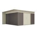 wasabi Abri de jardin Premium Uppsala 13.22m2 avec bûcher(Beige/Marron)