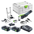 Festool VECTURO OSC 18 E-Basic Set Oscillateur sans fil 18 V Starlock Max Brushless + 2x batterie 3,0 Ah + chargeur + 7 pces. d'accessoires + Systainer(défaut)