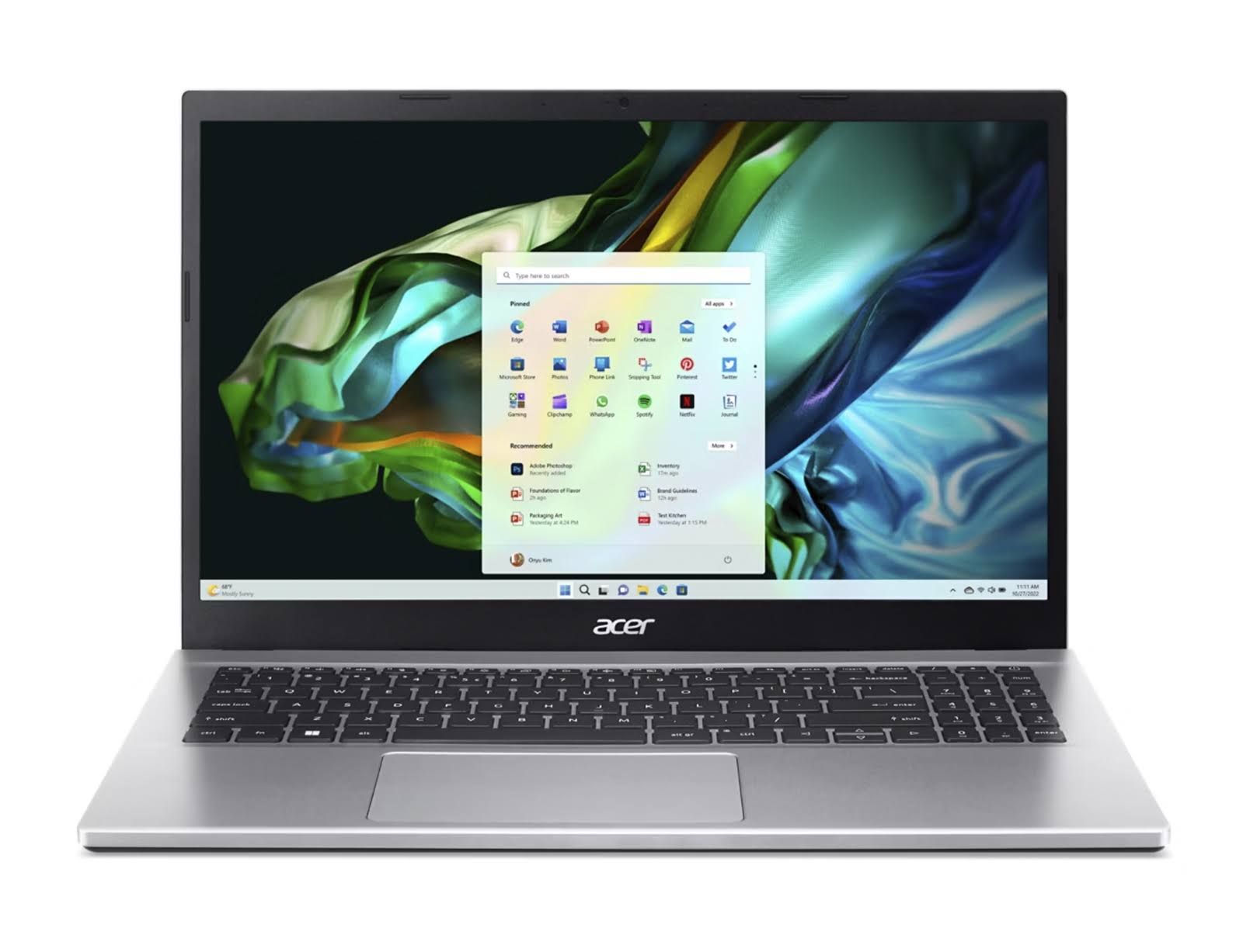 Acer Aspire 3 A315-44P-R8GF (NX.KSJET.008) - Οθόνη FHD 15,6'' - AMD Ryzen 7 5700U - 16GB RAM - 512GB SSD M.2 NVMe - Windows 11 Home - Pure Silver(Argent)
