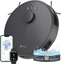 Lefant Robot Aspirateur Laveur 2 en 1 4000Pa,Navigation LiDAR, Cartographie Multi-étage,Zones Virtuelles, Connecté par Alexa/APP/WiFi,Idéal pour Poils d'animaux Tapis Sols Durs M1 Gris